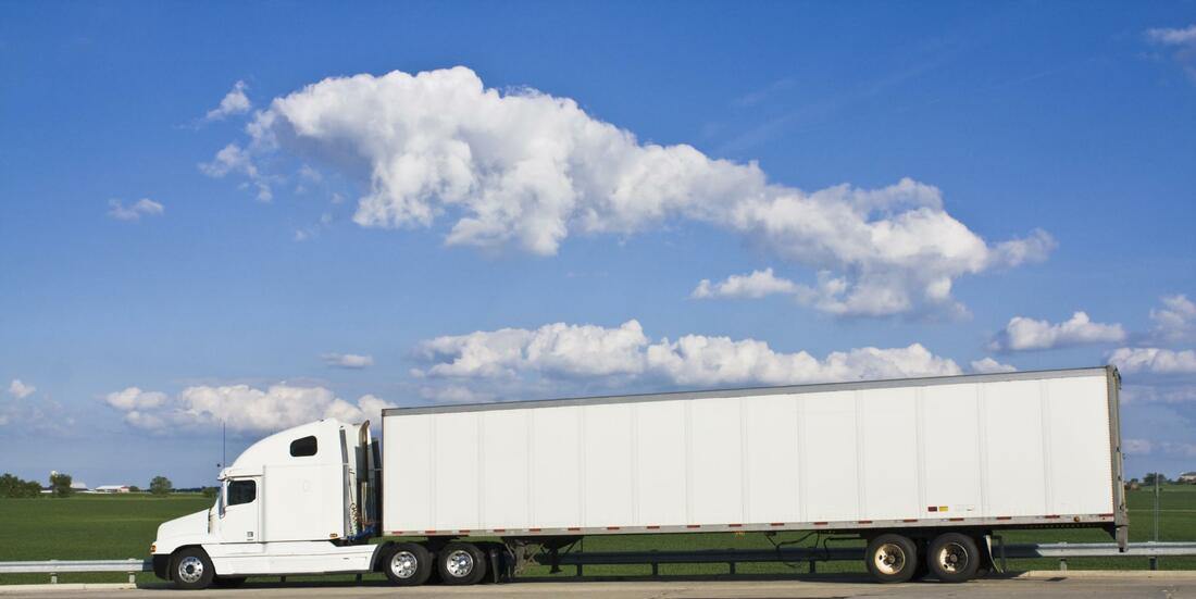 A commercial truck moving for long distance